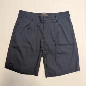 K-Way Severe Twill Tech Shorts Mens 36 XL Blue Microfiber Chino 11 Inseam